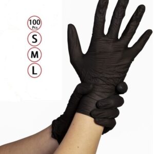 paquet 100 gants en nitrile noir